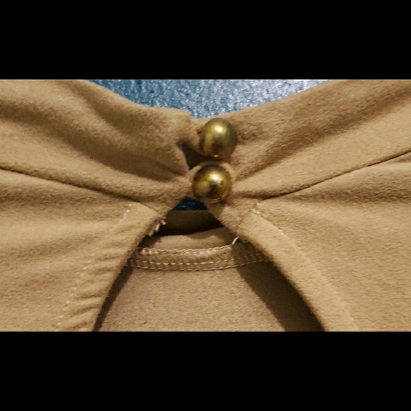 JOYCE LESLIE Faux suede Romper/Playsuit with Flared Sleeves - Picture 4 of 5